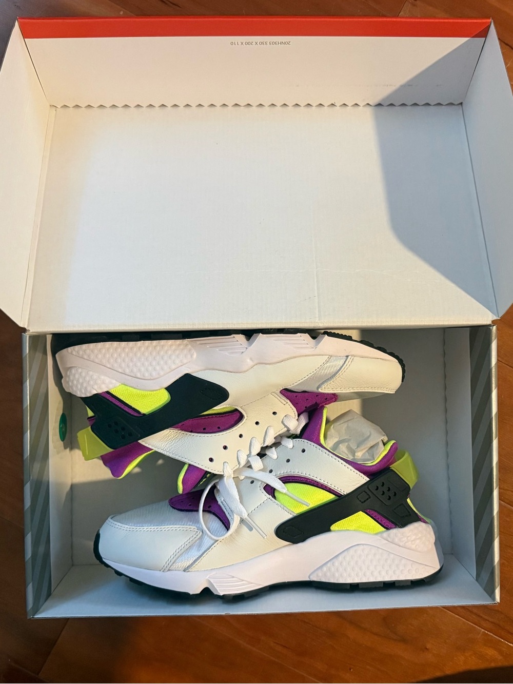 Women’s White, Magenta & Neon Yellow Athletic Sneakers